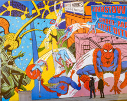 Visit Johnstown PA Partner Spider-Man & Doctor Strange - Steve Ditko Mural